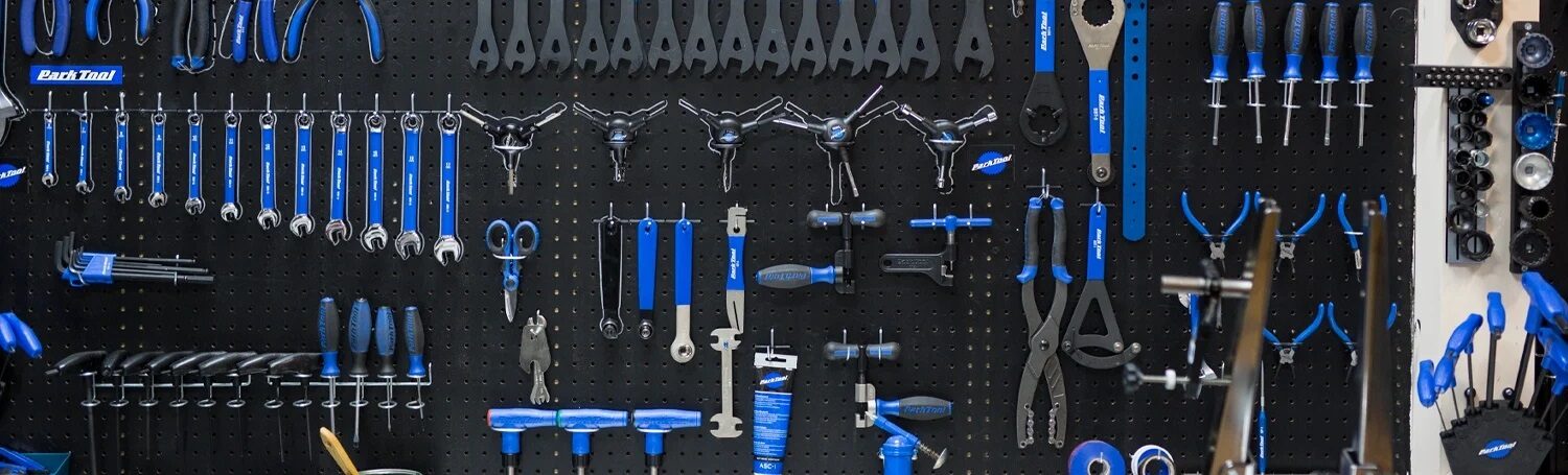 Ski Service Verbier Bike Workshop Tool Wall